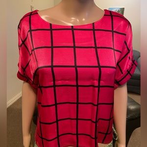 Milly pink windowpane top